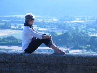 Robbi Zeck contemplating the beauty of Provence