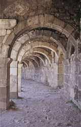 Detail of an ancient Greco-Roman amphitheatre in southern Turkey