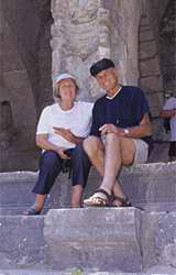 Hector and Caroline enjoying a quiet moment in Turkey