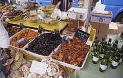 Provencale market with local produce