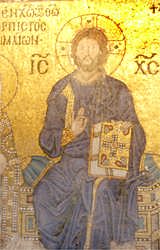An ancient mosaic of St Paul who traveled throught Asia minor spreading the Christian gospel