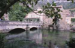 Beautiful riverside village, Provence