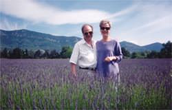 Robbi and Ronan from Dayton Ohio enjoying the lavender fields of the Haute Vaucluse