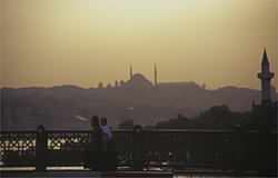 Turkey exotic, friendly, beautiful and full of wonders. Sunset from the Galata bridge